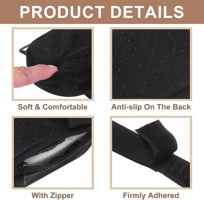 uxcell Memory Foam Chair Armrest Pads,2 Pair Office Chair Arm Cover(Black)