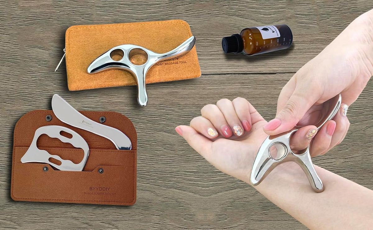 BYYDDIY Gua Sha Trigger Point Massage Tool -Thumb Protector,Deep Tissue Massage,Muscle Scraper Tool (T)