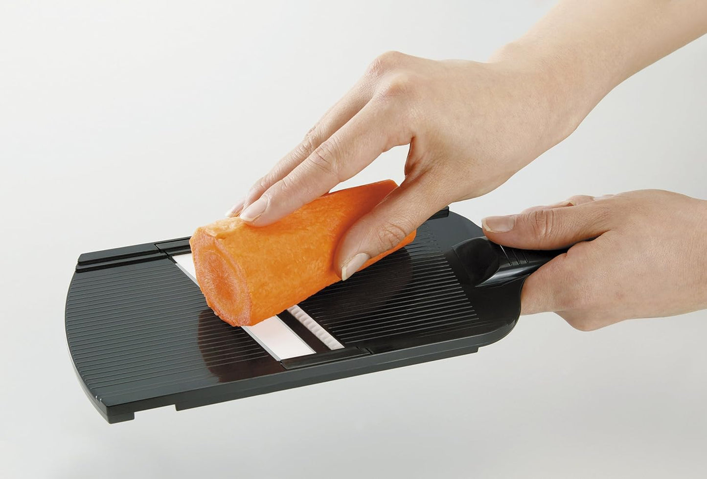 Kyocera Advanced Ceramic Adjustable Mandoline Vegetable Slicer w/ Handguard-Red 11" x 4" | KYOCERA Adjustable Mandoline Slicer: Ultra-Sharp Ceramic Blade with 4 Thickness Settings for Precision Vegetable Slicing