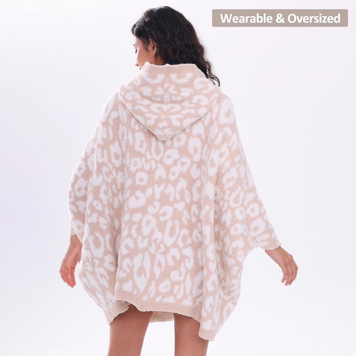 WDCOZY Wearable Blanket Hoodie Poncho Throw Comfy Soft Warm Cape Shawl Cozy Cloak Wrap Hooded with Sleeves For Women Adults