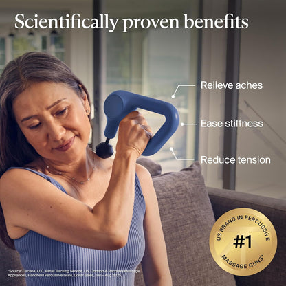 TheraGun Therabody Relief Massage Gun | for Daily Comfort | 3-Speed | Black | Quiet H&held Percussion Muscle Massager for Back, Leg & Shoulder Pain Relief. Lightweight, Easy to Use, Ergonomic Grip