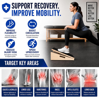 Professional Slant Board, Adjustable Incline Board and Calf Stretcher, Slant Board for Calf Stretching, Calf Stretcher Slant Board
