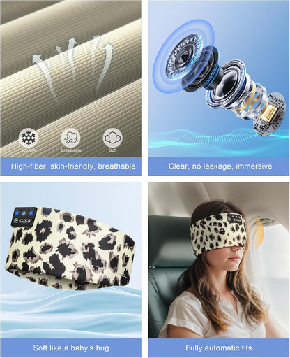 LOVE EYE Wireless Bluetooth 5.4 Sleep Headband Headphones for Side Sleeper