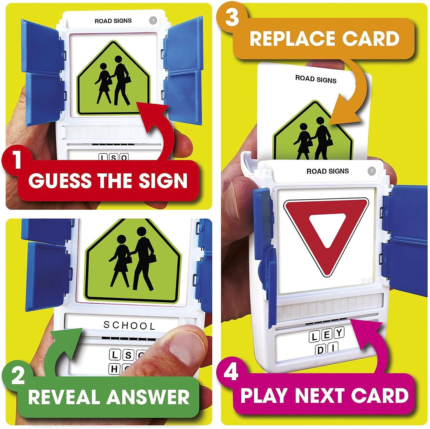 Logos Travel Game - Guess 100 Logos | Flash Cards with Slide Reveal Case | Card Game, Gift, Stocking Stuffer | Hours of Fun for Kids and Adults | Ages 6+