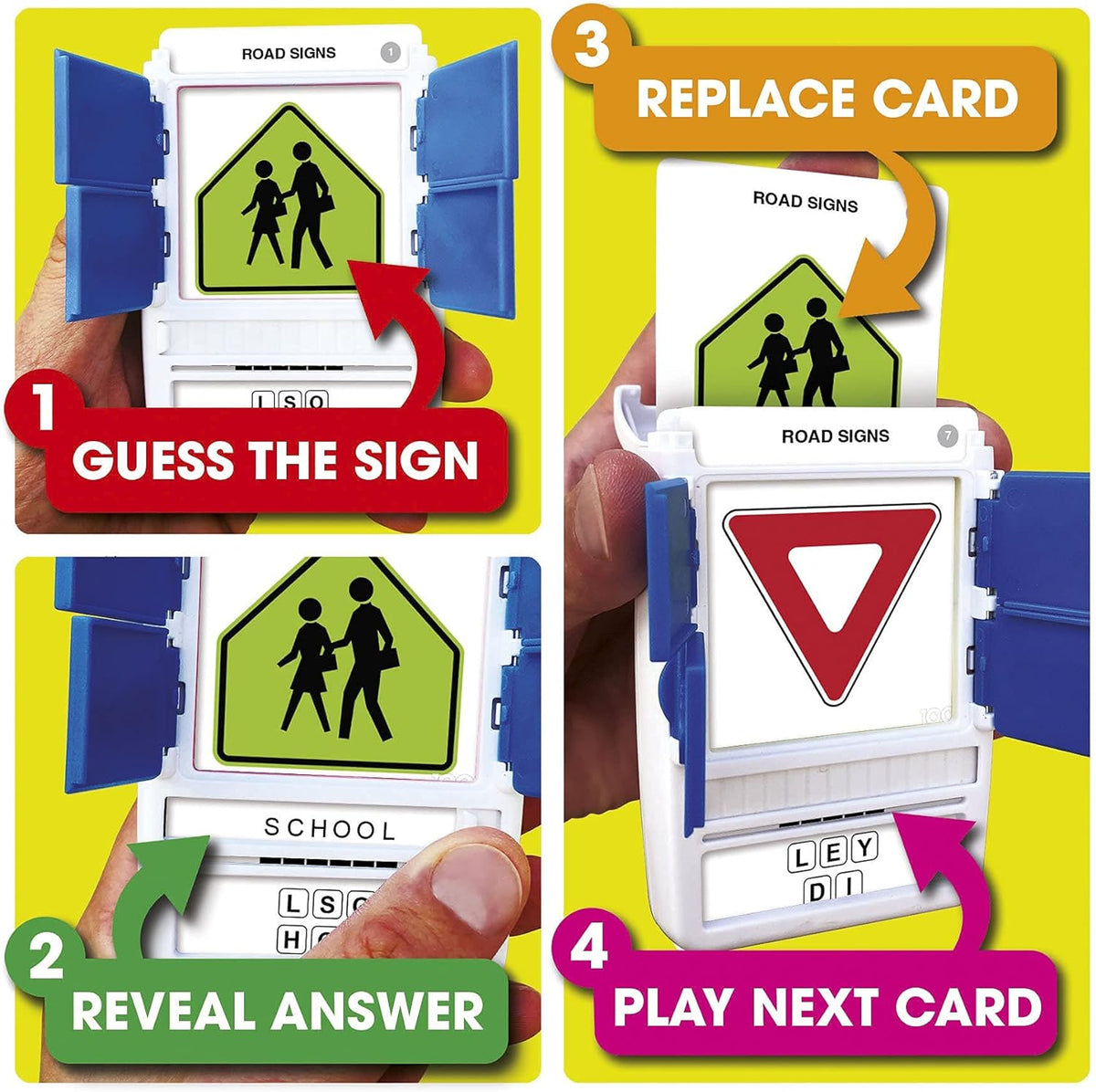 100 PICS Logos Travel Game - Guess 100 Logos | Flash Cards with Slide Reveal Case | Card Game, Gift, Stocking Stuffer | Hours of Fun for Kids and Adults | Ages 6+