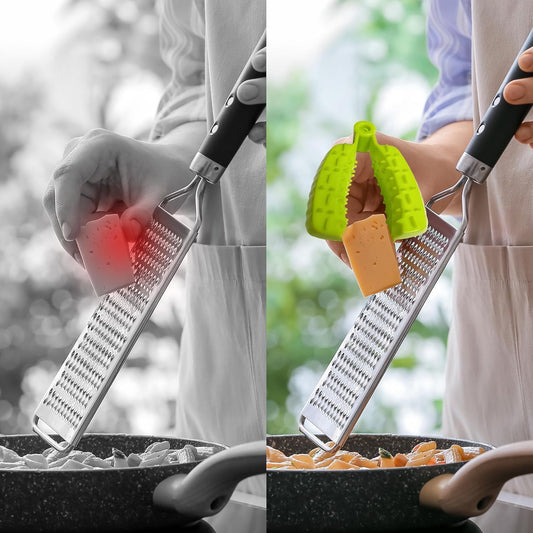 Finger Protector for Cutting Food - 2pcs Finger Guards for Zester Cheese Grater Kitchen Hand Guards for Cutting Vegetables, Ginger, Garlic, Lemon