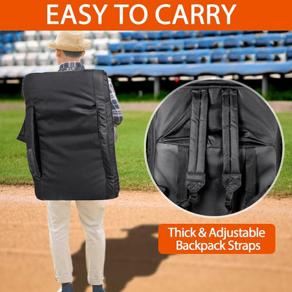 LEMY 20.5"/ 25" Wide Adjustable Stadium Seat for Bleachers Portable Water Resistant Stadium Chair with Back/Arms/Cushion for Outdoor or Indoor