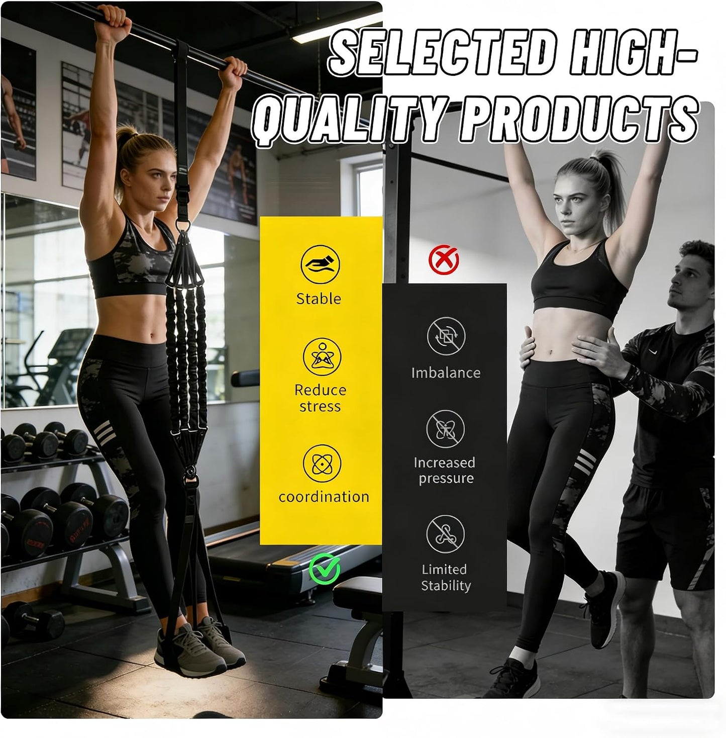 Pull Up Assistance Bands, Heavy Duty Resistance Bands for Pull Up Bar, 75-300lbs Adjustable Assist Bands with 5 Loop Bands & Cooling Towel, Home Gym Fitness for Men Women