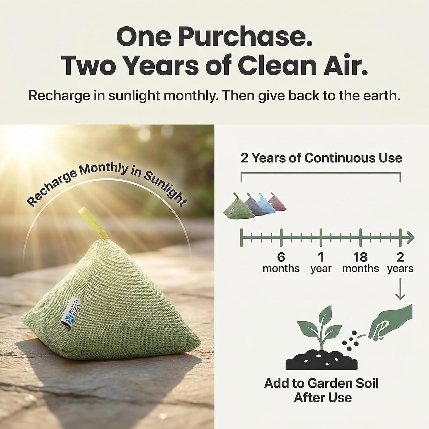 4 pack Naturally Activated Bamboo Charcoal Air Purifying Bags | Natural Home Deodorizer Bag | Charcoal Bag Odor Absorber For Pets | Odor Eliminator & Moisture Absorber Air Freshener Bag (200g Pyramid)