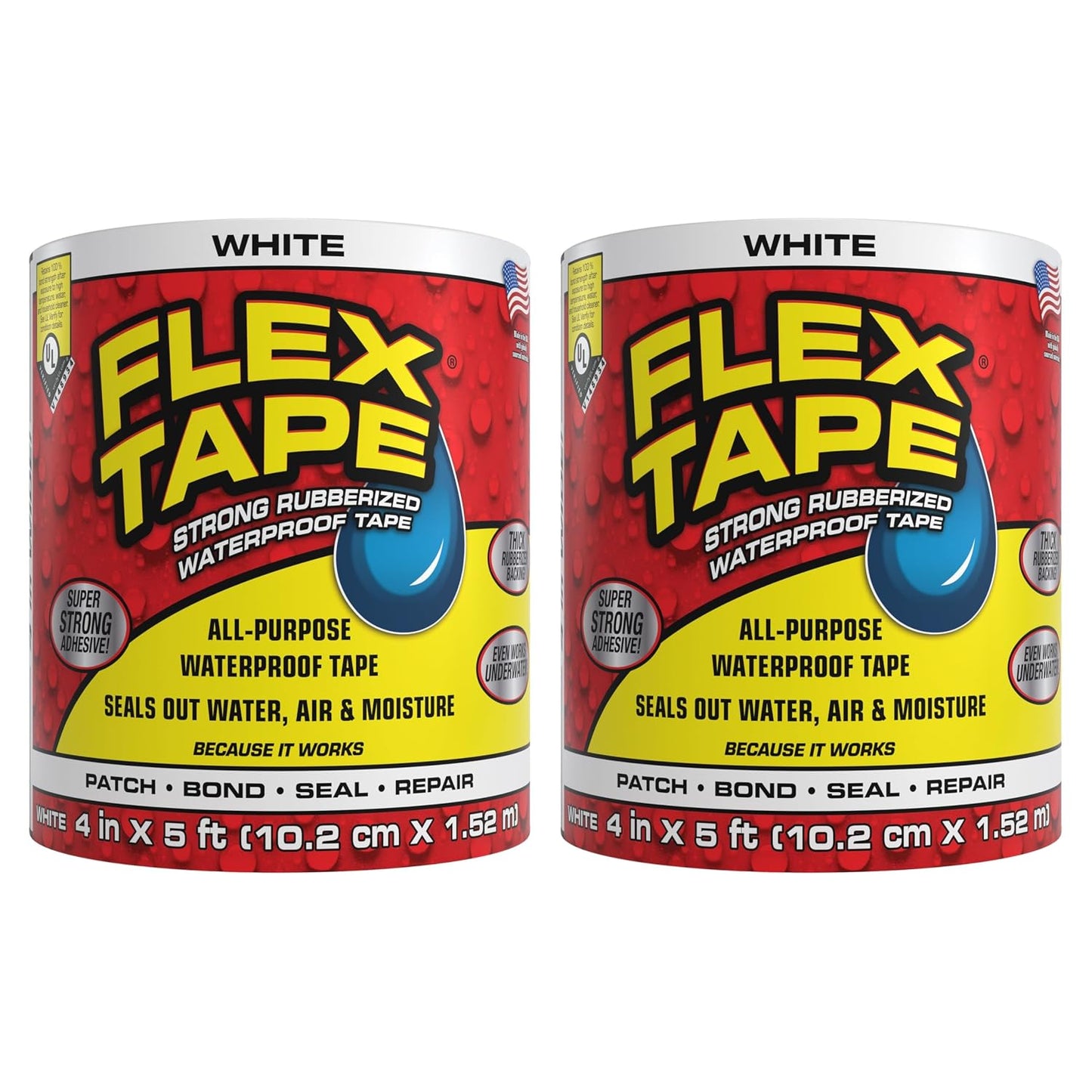 Flex Tape, Original Thick Flexible Rubberized Waterproof Tape - Seal and Patch Leaks, Works Underwater, Indoor Outdoor - Home RV Roof Plumbing and Pool Repairs, Clear, 4 in x 5 ft, Pack of 1