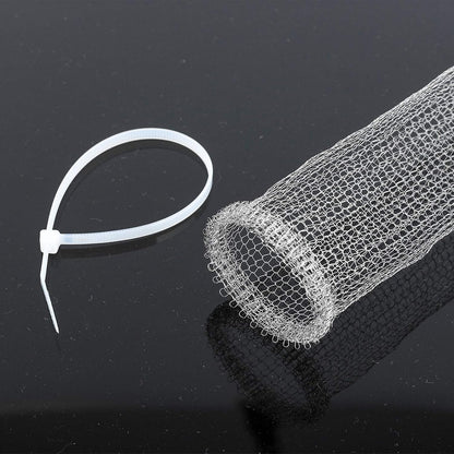 48 PCS Lint Traps Washing Machine Lint Trap Stainless Steel lint Snare Traps Laundry Mesh Washer Hose Filter Washing Machine Lint Snare, Lint Traps Hose Screen Filter Catcher with 48 Nylon Cable Ties