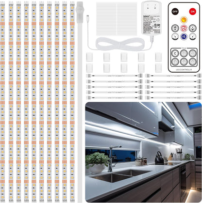 LAFULIT 10 PCS Motion Sensor Under Cabinet Lights Kit