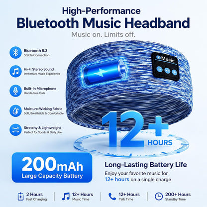 Sleep Bluetooth Headphones, Sleep Headphones Headband Wireless for Sleeping Side Sleeper, Wireless Sleep Earphones for Workout Sports Yoga Running Travel(Pinkish Yellow)