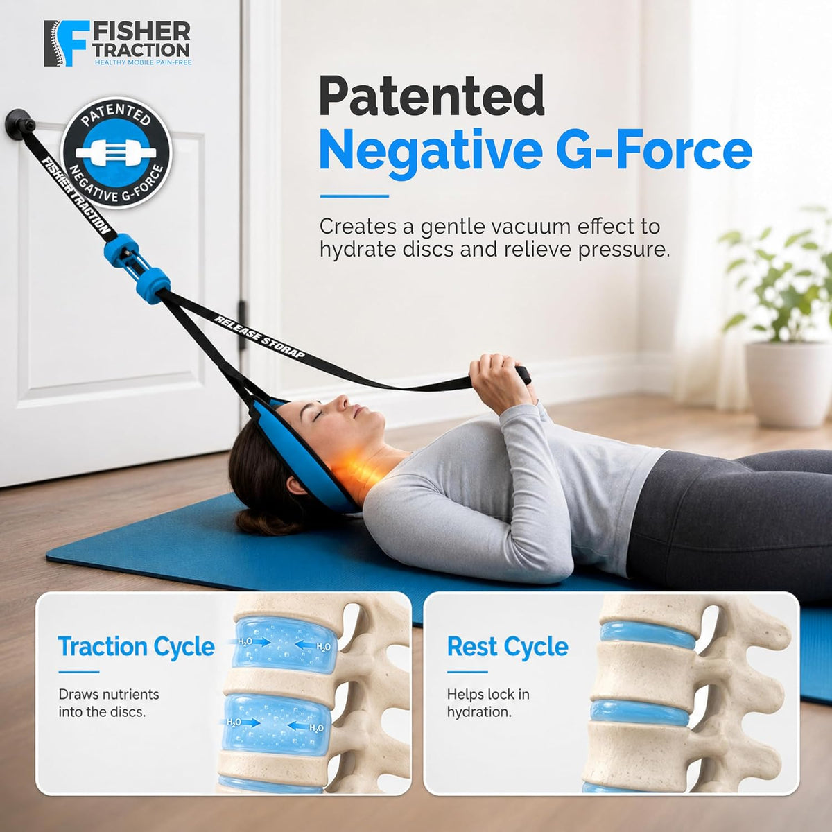 Fisher Traction Patented Lumbar Traction Device (Under 230 lbs)