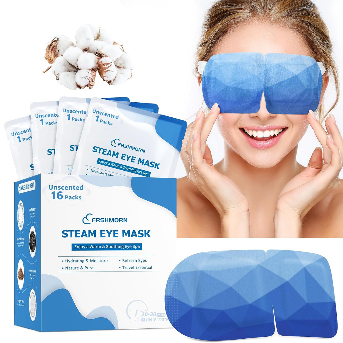 Steam Eye Mask Heated Eye Masks For Dry Eyes, Unscented