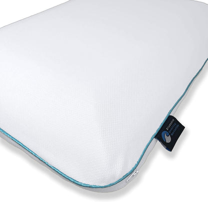 Bluewave Bedding Ultra Slim Gel Memory Foam Pillow for Stomach and Back Sleepers - Thin, Flat Design for Cervical Neck Alignment and Deeper Sleep (2.75-Inches Height, Standard Size)