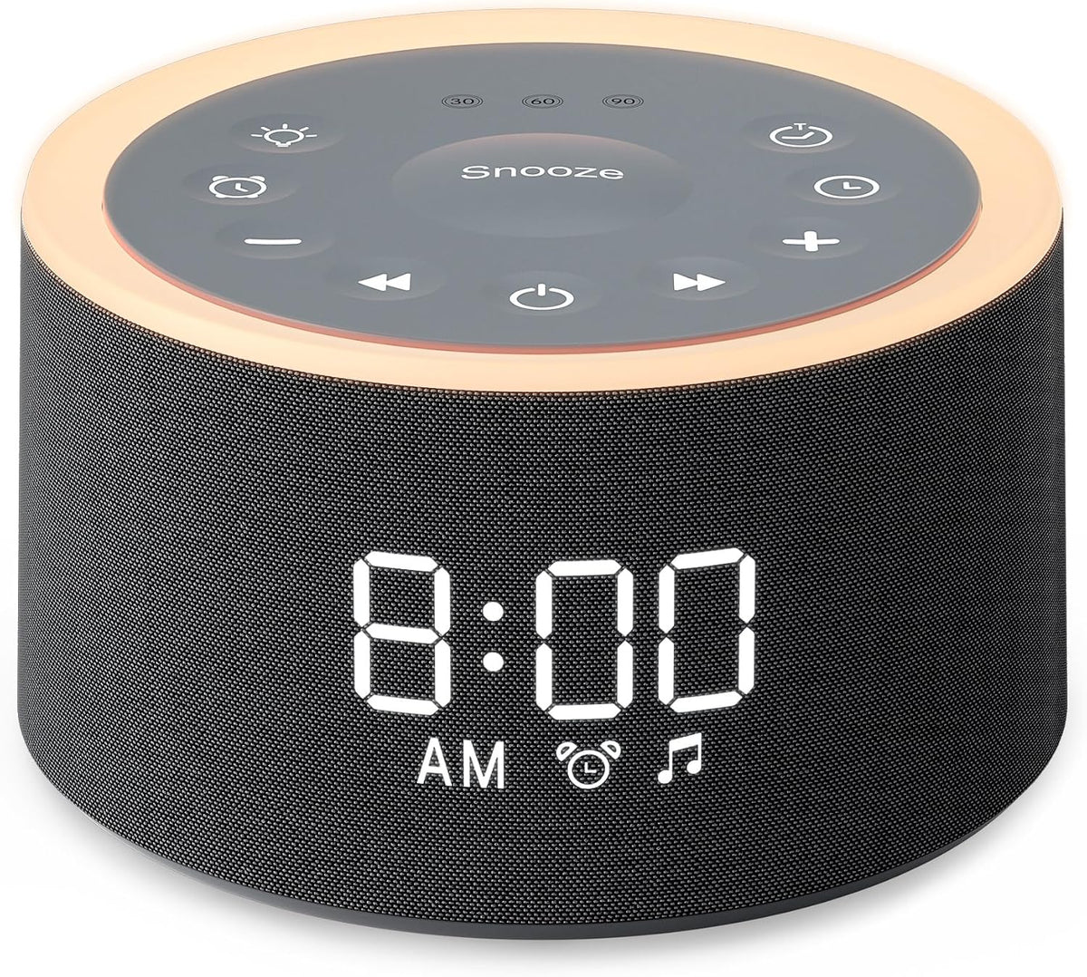Dreamegg D1+ Sound Machine Alarm Clock, 29 Soothing Sounds with Night Light