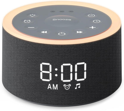 Dreamegg D1+ Sound Machine Alarm Clock, 29 Soothing Sounds with Night Light