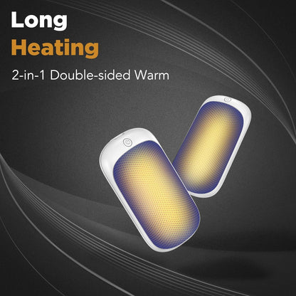 Lerat 2 Pack Hand Warmers Rechargeable, Portable Electric Hand Warmers Reusable, Portable Pocket Heater, Gifts for Men Women Kids, Hunting, Golf, Camping Accessories