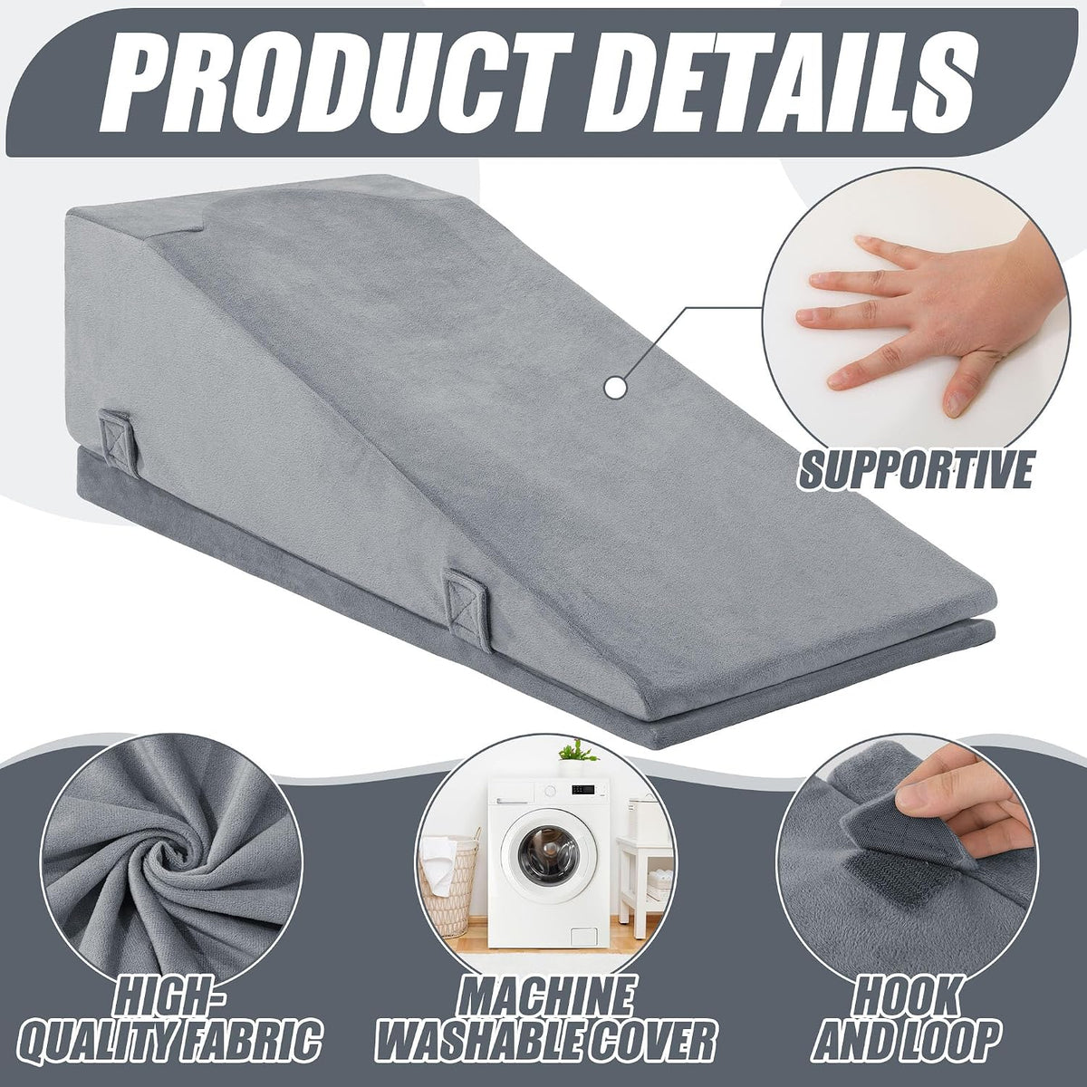 ROYALAY Leg Elevation Pillows for After Surgery, Adjustable Height Knee Surgery Recovery Equipment, Knee Replacement Recovery Aids for Hip Ankle Pain Relief Patent Pending