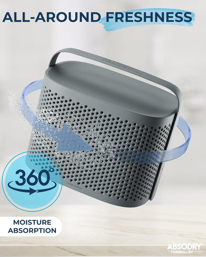 Closet dehumidifier - Absodry by Torrbollen Moisture Absorber 1.3lb Bag — Dehumidifier for Bedroom, humidity absorber, Air Freshener and Purifier for Home Up to 90 Days, 269 ft² (White)