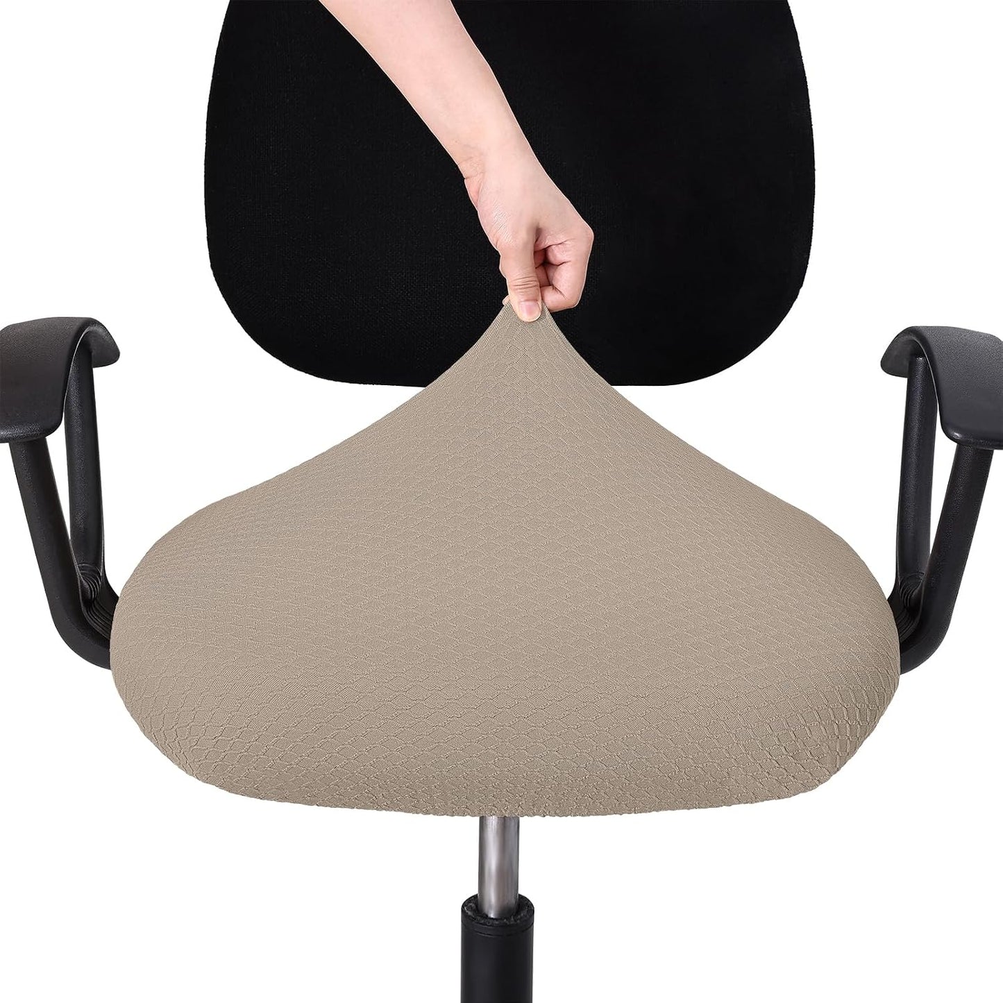 Smiry Office Computer Chair Armrest Covers, 2PCs Anti-dust Arm Rest Pad | Removable Washable Desk Chair Arm Pad Covers, Grey