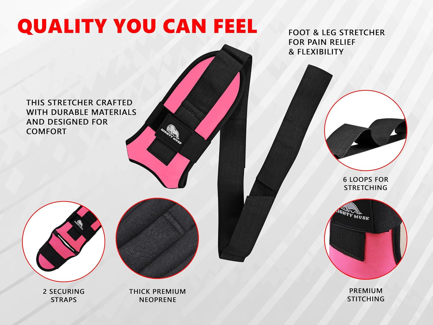 Foot and calf stretcher for planter fasciitis, Heel Spurs, Foot Drop, Achilles Tendinitis, Hamstring Strains, and Calf Muscle Stretching