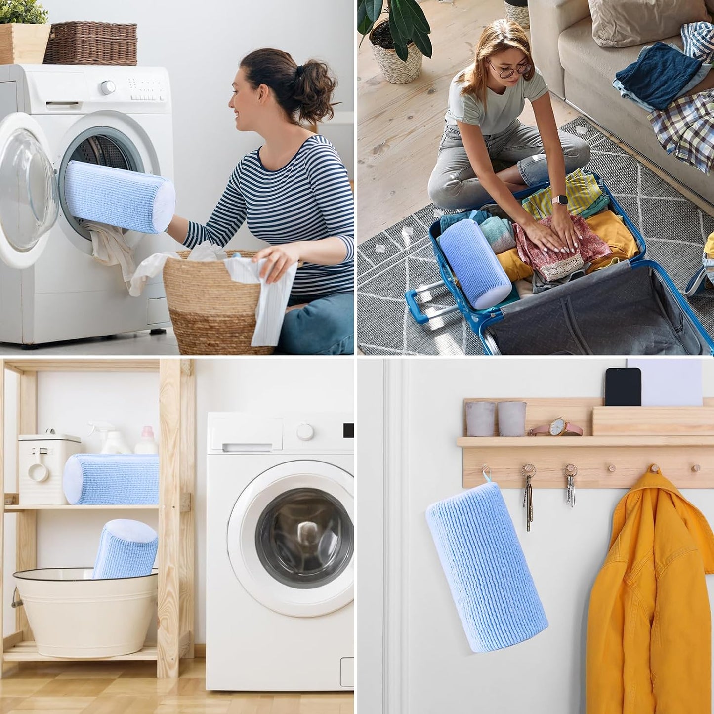 Aship Shoe Washing Machine Bag, Laundry Shoes Bag for Washer & Dryer - 2PC Reusable Shoe Cleaning Bag for Sneakers,Tennis Shoes, 360° Deep Cleaning With Self-locking Zipper for All Shoes Sizes - White