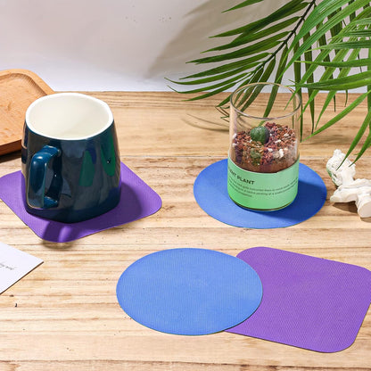LUTER 4pcs Jar Opener Gripper Pad for Seniors with Weak Hands, Rubber | Multi-function Silicone Bottle Opener Lid Cap Rubber Gripper Pads Kitchen Coasters Gadgets, Light Blue, Green