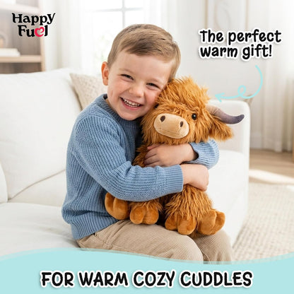 Bunny Microwavable & Weighted Stuffed Animals - 1.5 Lbs Unscented Heating Pad for Period Cramps Pain Relief and Anxiety, Cute Bunny Plush Toys Gifts for Women Girls Adults and Kids by Happy Fuel