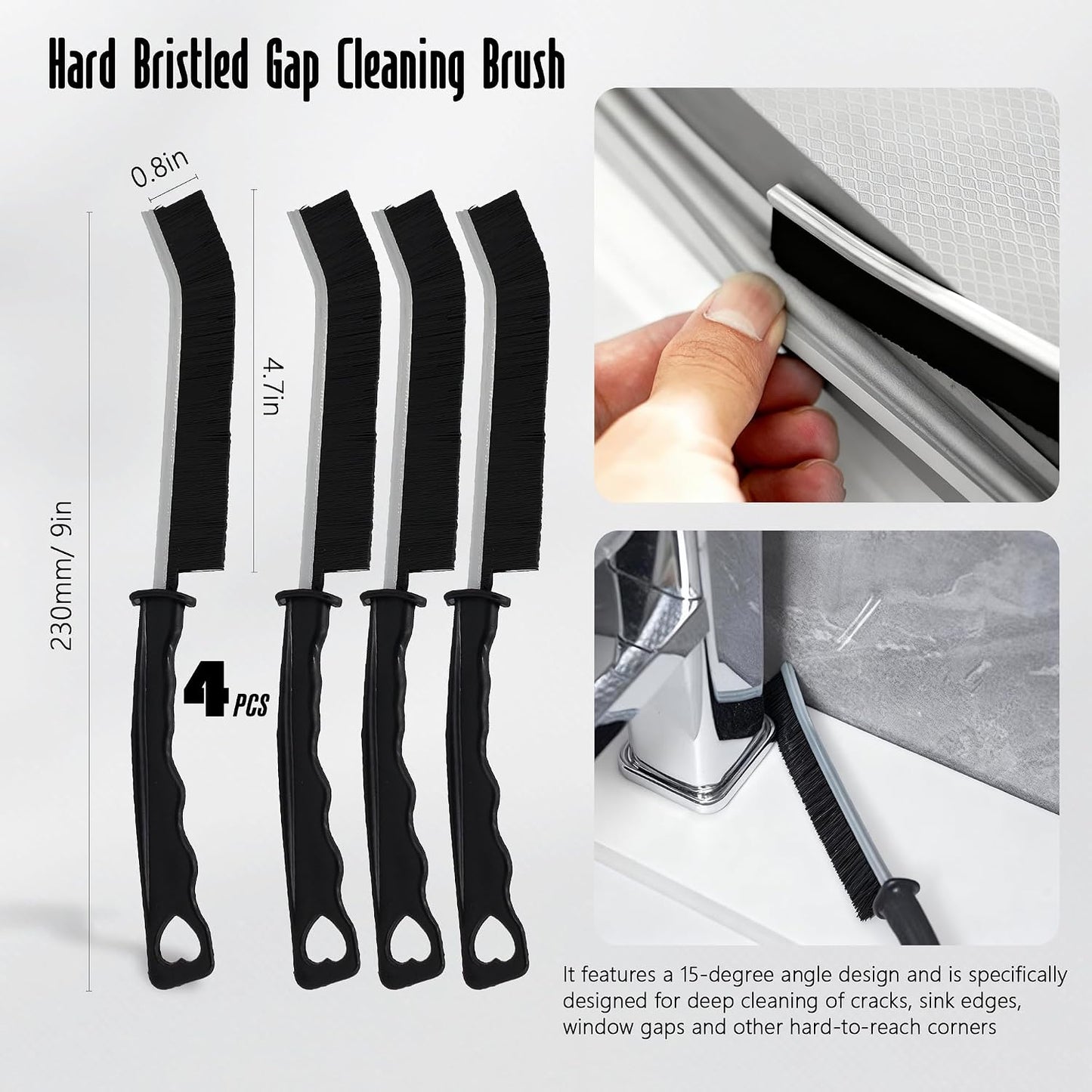 12Pcs Crevice Cleaning Brush, Multi-Purpose Hard Bristle Cleaning Brush Small Gap Scrub Brushes for Household Kitchen Gas Stove Bathroom Corner Window Grooves Keyboard Cup Teapot