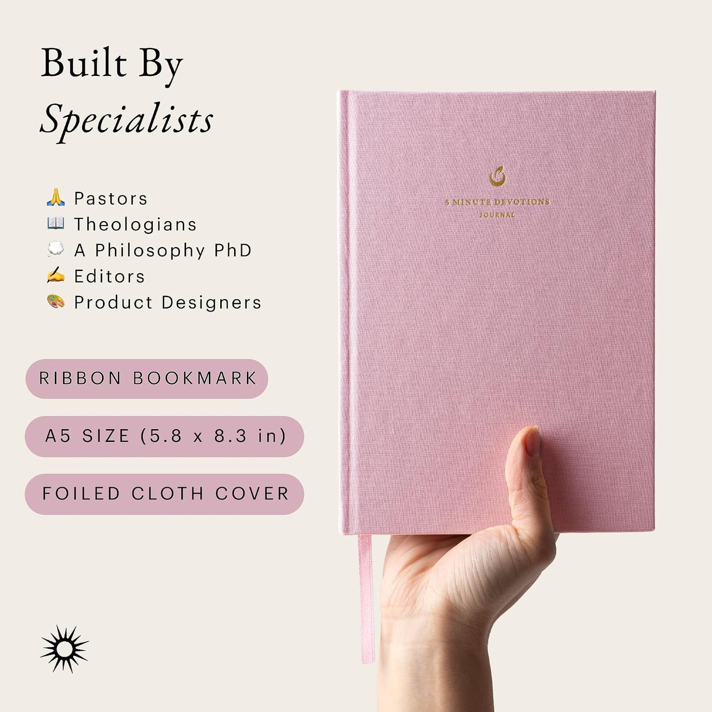 5-Minute Devotional Journal for Women: Daily Christian Scripture Reflections, Guided Prompts & Prayer | Build Faith in Just 5 Minutes a Day | 218 Pages, 110gsm Paper (Cream)