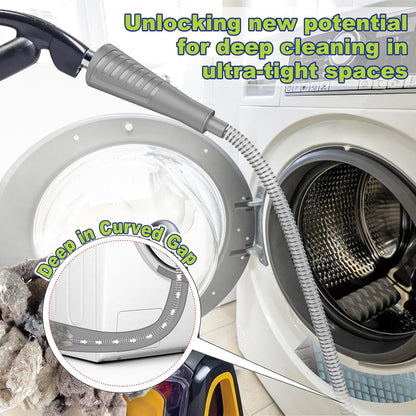 Sealegend 2Pcs Dryer Vent Cleaner Kit - Vacuum Hose Attachment & Brush Blue | Fits Most Vacuums, Slim Round Hose Reaches Tight Spaces, Removes Stubborn Lint & Dust from Dryer Vents, Filters, Coils