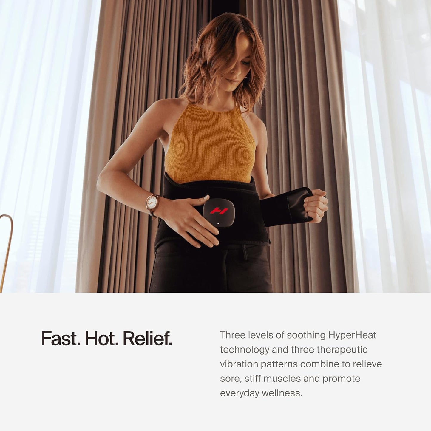 Hyperice Venom 2 Back Heated Vibration Massage Therapy Wrap Pain Relief | Relieve Pain | Soreness | Tightness | Increase Blood Flow |Three Precise Settings and Patterns | Up to 3 Hour Battery Life