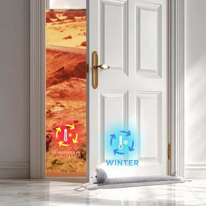 Door Draft Stopper Blocks Hot and Cold Air, 38", Yellow Dog | Blocks Wind and Noise, Weighted Sand and Cotton Filling, Convenient Hanging Loop for Storage, Adorable Animal Design