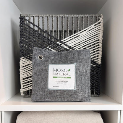 Moso Natural Air Purifying Bag 300g, Premium Charcoal Odor Absorber & Deodorizer for Closets, Bathrooms & Small Spaces — Lasts 2 Years, Pet Odor Eliminator for Home, Unscented Bamboo Charcoal Bag