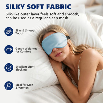 2 Pack Cooling Eye Mask for Puffy Eyes, Migraine Relief, Black & Black