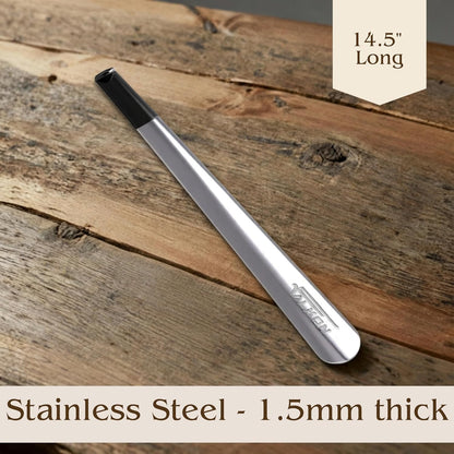 FALKON Shoe Horn Long Handle- Metal Shoe Horn Sets for Men, Women and Children, TSA Friendly