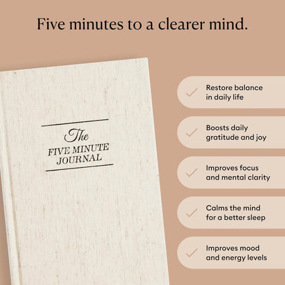 Intelligent Change The Five Minute Journal - Original Daily Gratitude Journal for Women & Men - Mindfulness, Happiness & Daily Reflection - Undated Planner - Affirmation Journal - Gifts for Women