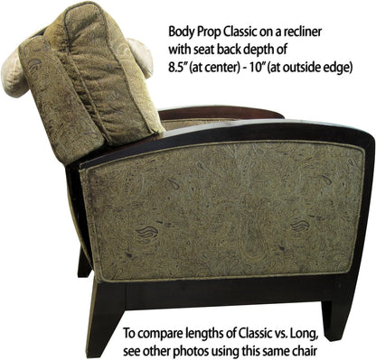 Adjustable Over-the-seat Pillow with Buckwheat Hull Filler by VisionX Products for Recliner, Sofa, Couch Neck Pillow (Classic (26"), Brown)