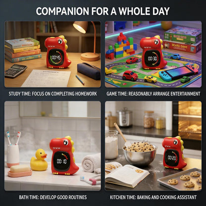 Visual Timer for Kids 99 Minute Digital Potty Training Timer for Homeschool | Dual sound; Dinosaur Look; Long Battery Life