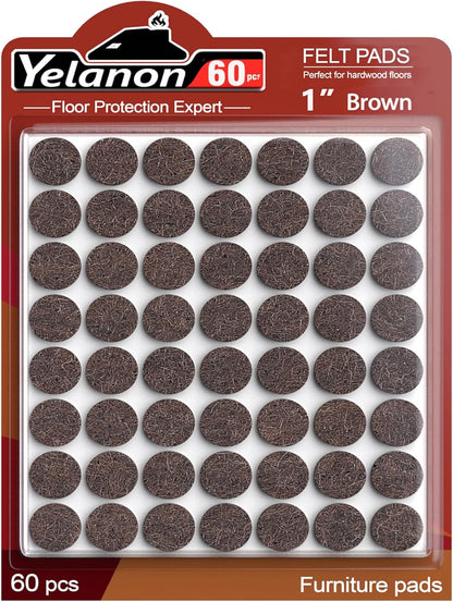 Felt Furniture Pads -182 Pcs Premium Felt Pads for Chair Legs Furniture, Floor Protectors for Hardwood Floors, Black