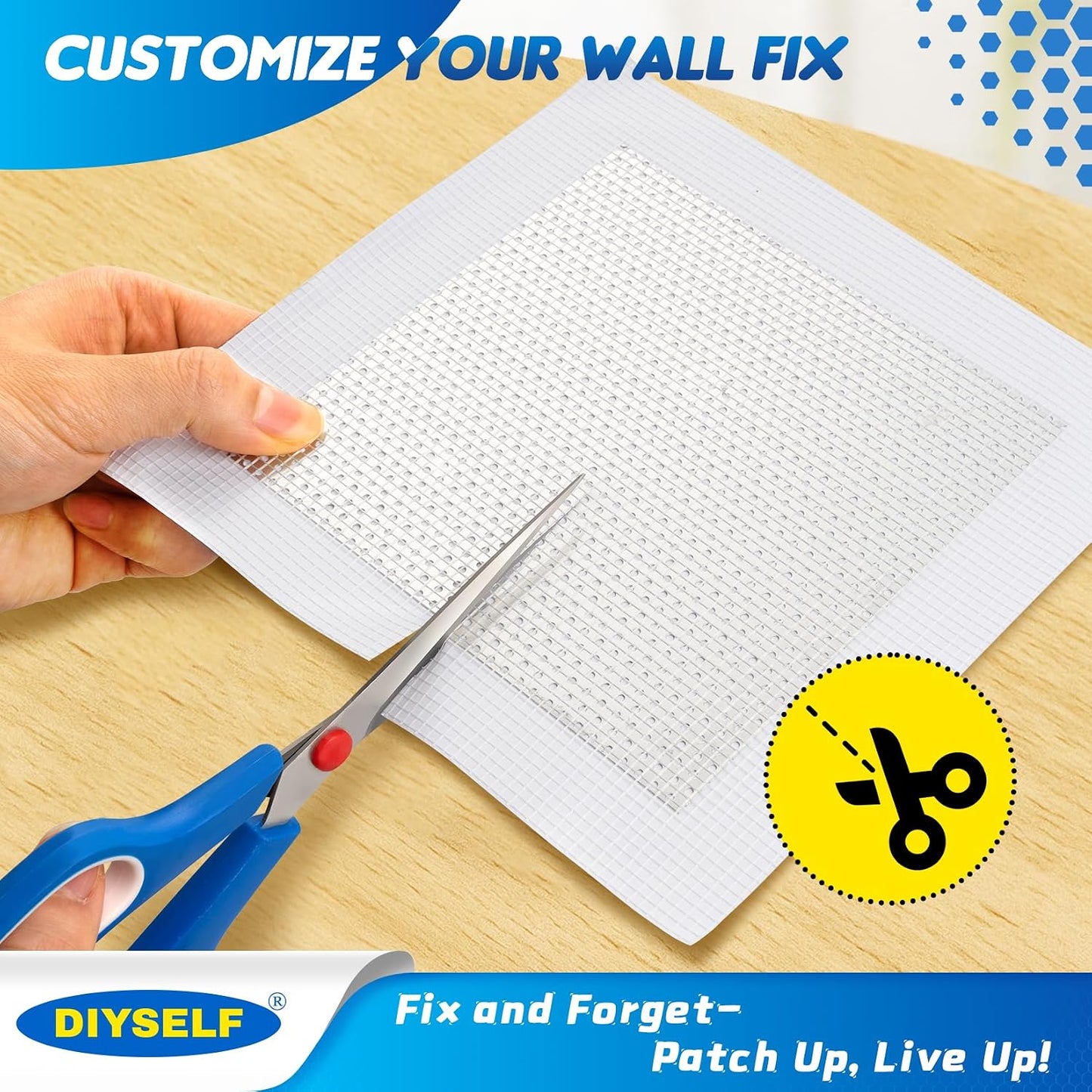 DIYSELF 9-Piece Spackle Wall Repair Kit, 7 oz White Touch Up Paste Set | Complete Repair Tools, Easy-to-Apply Wall Putty for Cracks, Nail Holes, Wall Filler for Gaps, Homes, Apartments and Renters