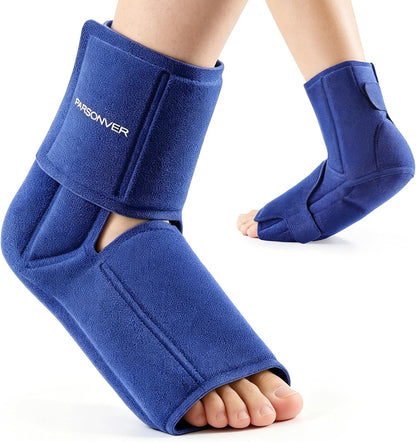 Ankle Foot Ice Pack Wrap for Plantar Fasciitis Relief, 60-Min Long-Lasting