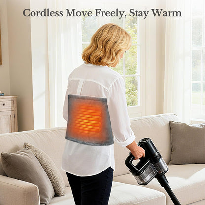 Cordless Heating Pad for Back, Rechargeable Electric Heat Wrap | Wearable Heat Wrap With Adjustable Straps, 15000Mah Battery, 3 Heat Settings And Auto Shut-Off For Home, Office And Travel.