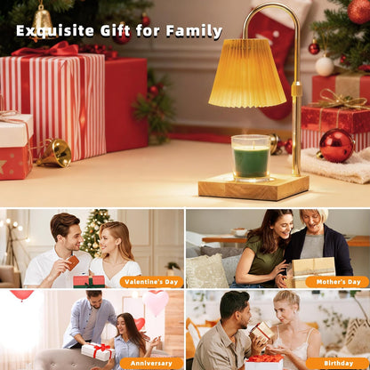 MOAFINA White Candle Warmer Lamp with Timer,Height Adjustable Dimmable