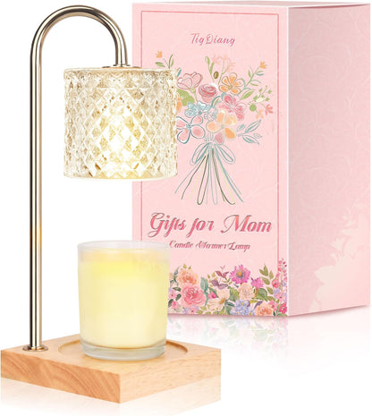 TigQiang Candle Warmer Lamp with Timer, Birthday Gifts for Women, Amber