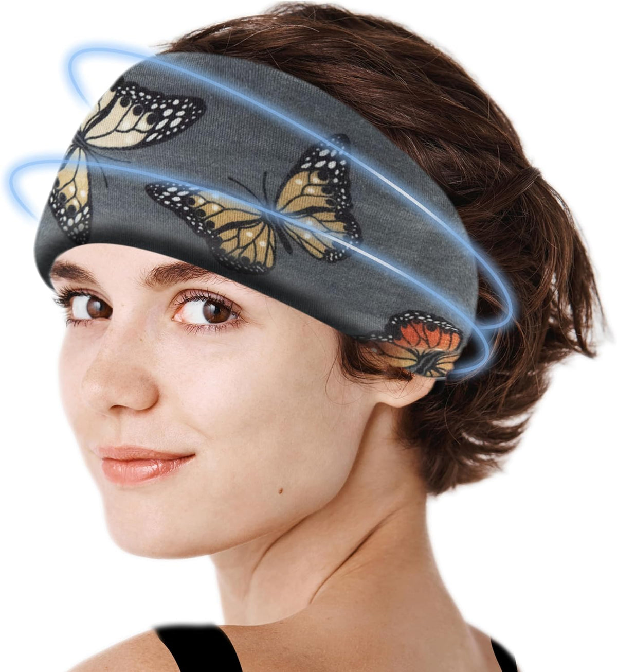 Crimmy Migraine Relief Cap, Headache Ice Pack Headband, Cold Face Eye Mask