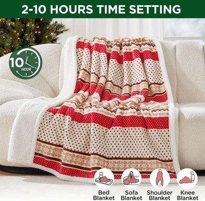 Westinghouse Heated Throw Blanket, 50"x60", Charcoal, ETL Certified