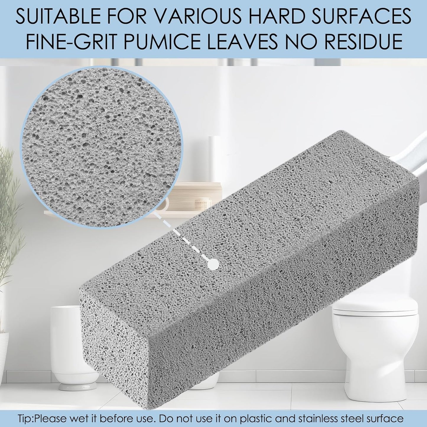 12 Pack Pumice Stone Toilet Bowl Cleaner with Extra Long Handle, Pumice Stone for Toilet Cleaning Toilet Stain Remover Heavy Duty Pumice Toilet Scrubber Brush Removes Hard Water Stains Limescale